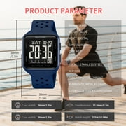 SKMEI Mens Digital Watch Outdoor Sports Waterproof Large Face Wrist Watches with LED Back Ligh/Alarm/Stopwatch