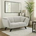 thumbnail image 6 of Naeli Loveseat- Rounded Light Gray Boucle- 65 Inch Solid Pine Wood, 6 of 6