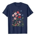 thumbnail image 4 of ZQUUVOU Women's T-Shirts Printed Short Sleeve Crew Neck Tunic Blouse(Navy,2XL), 4 of 4
