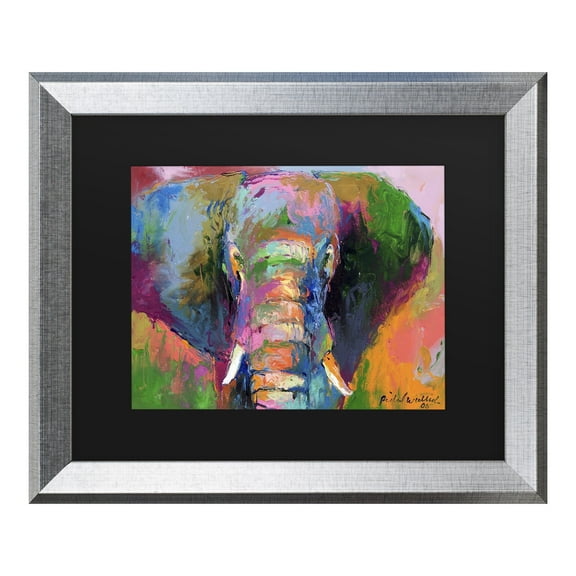 Richard Wallich 'Elephant 2' Matted Framed Art