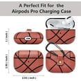 thumbnail image 2 of Tekcoo Airpods Pro Skin, Airpods Pro Protective Cover, Airpods Pro Accessories Sport Pattern Airpod Pro Cover Leather Case for Apple Charging Case for AirPods Pro, Basketball, 2 of 7