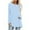 Sky Blue, variant on Gswybco Summer Tops for Women for Leggings Flowy Long T-Shirts Solid Color Crew Neck Tunics Tops Short Sleeve Blouses Shirts Loose Going Out Tops