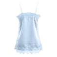 thumbnail image 4 of Women Satin Lace Camisole Top Square Neck Sleeveless Spaghetti Strap Silk Cami Top Y2k Backless Going Out Camisole, 4 of 5