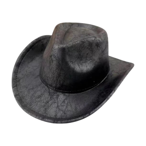 Sombrero de vaquero decorativo, elegante sombrero de vaquera para festivales, juegos de rol, hombres y mujeres. Negro