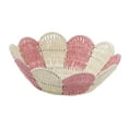 thumbnail image 4 of Dualoai Paper Rope Woven Basket Handwoven Storage Basket Kitchen Counter Round Portable Sundries Container for Candy Cosmetics Snacks Pink, 4 of 9