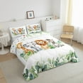 thumbnail image 5 of Feelyou Jungle Animal Party Full Size Comforter Sets, Giraffe Lion Elephant Bedding Comforter Set, Cute Wildlife Bedding Sets, Microfiber Room Decorative, 3pcs, 5 of 8