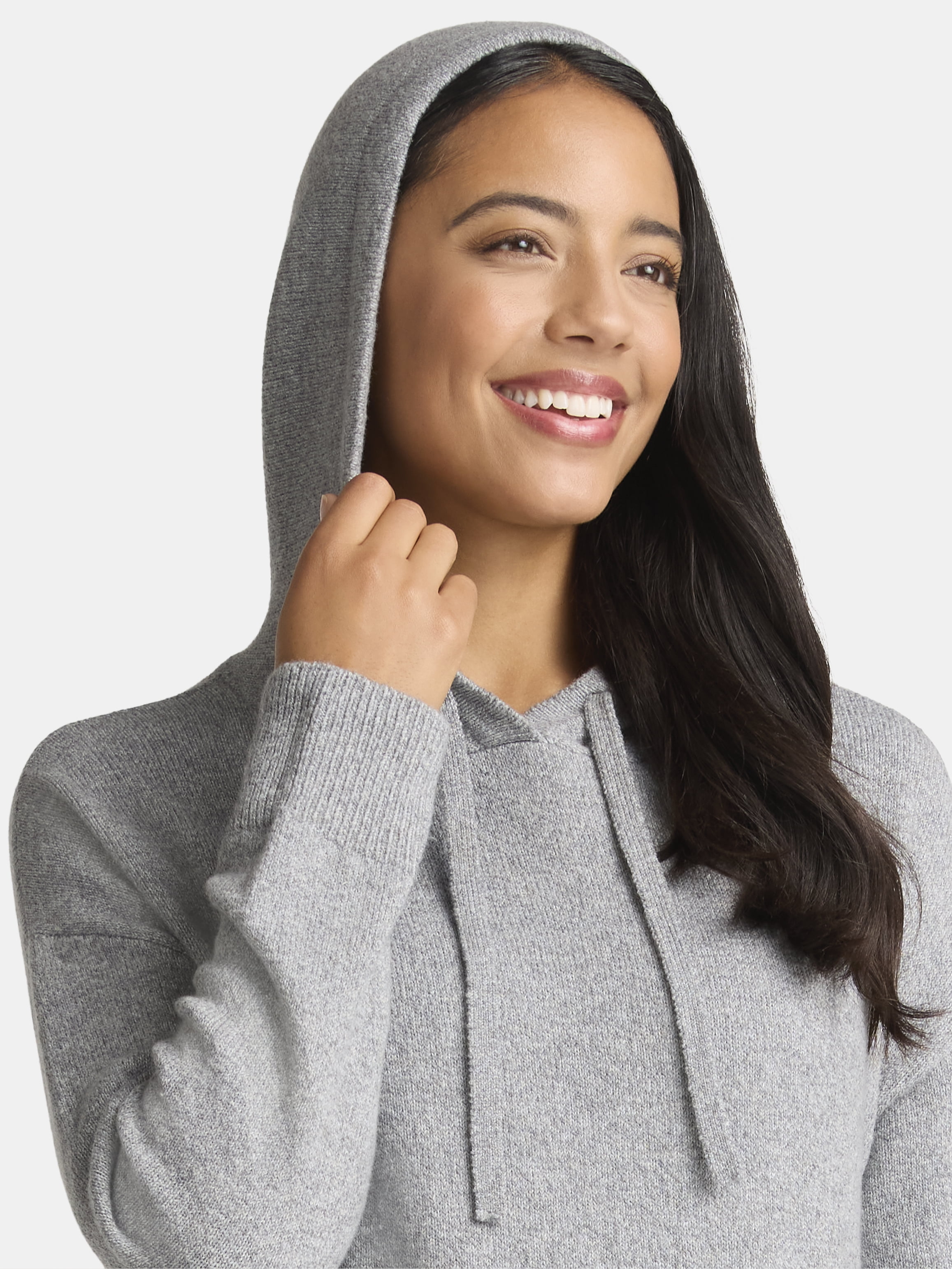 Time and Tru Women's and Women’s Plus Sweater Hoodie and Pants Set, Sizes XS-4X