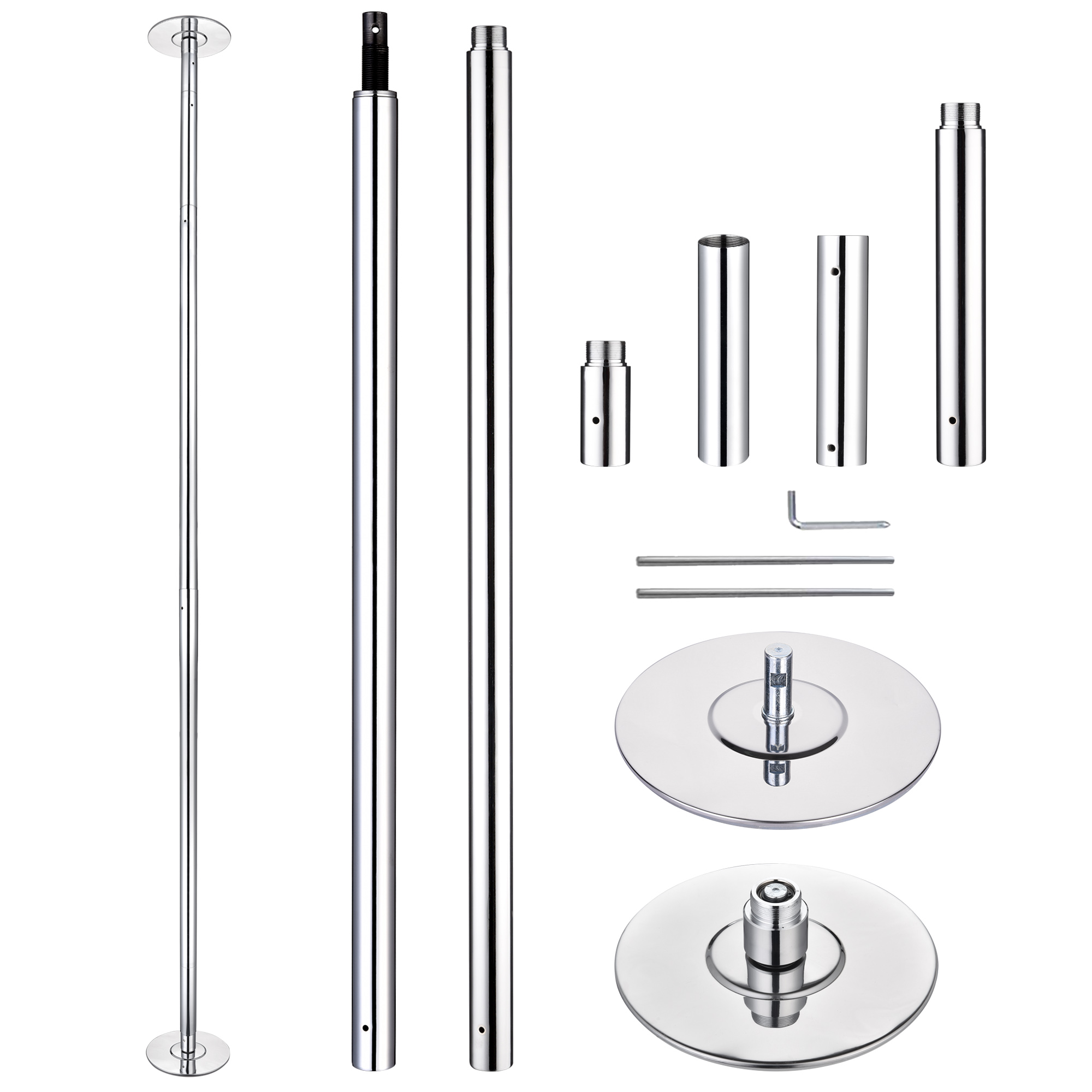 Yescom Stripper Pole 9.25 FT Dancing Pole 45mm Dance Pole Kit Static Spinning for Party Club Fitness Silver, Max Load 1102 Lbs - image 2 of 11
