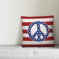 thumbnail image 2 of Creative Products Peace Sign Stars and Stripes 16x16 Indoor / Outdoor Pillow, 2 of 2
