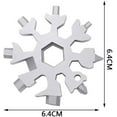 thumbnail image 5 of Snowflake Multitool,Screwdriver Spanner,Snowflake Multitool 18 in 1 Snowflake Snow Wrench Tool Spanner Hex Wrench Multifunction Camping Outdoor Survive Tools Bottle Opener Screwdriver (Color : Multic, 5 of 5