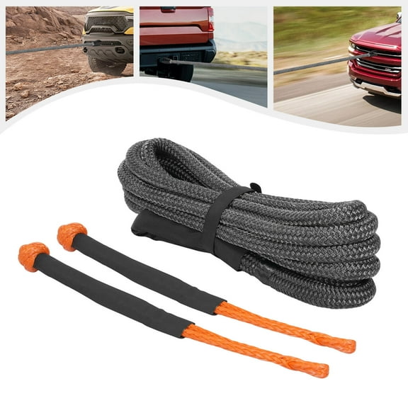 Modern Towing Rope 1"x30' Recovery Rope 48000lbs Kinetic Energy Tow Rope with Carry Bag