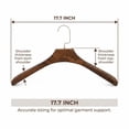 thumbnail image 6 of Unique Bargains 2Pcs Durable Wood Space Saving Clothes Hangers Retro, 6 of 6