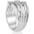 thumbnail image 2 of Pompeii 3/4ct Diamond Multi Row Wide Right Hand Ring 10k White or Yellow Gold, 2 of 4