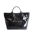 thumbnail image 2 of Women's PVC Tote Bag Stylish Floral Cutout Jelly Kraft Paper Beach Bag Large Carry All Travel Shopping Handbag Plastic Shoulder Bag, 2 of 6