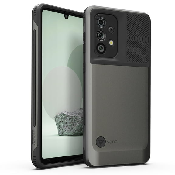 Vena Outcross Slim Profile Cover Designed For Samsung Galaxy A33 5G Case (2022), Dual Layer (Military Grade Drop Protection) Hybrid TPU Protection Phone Case - Graphite Gray / Black