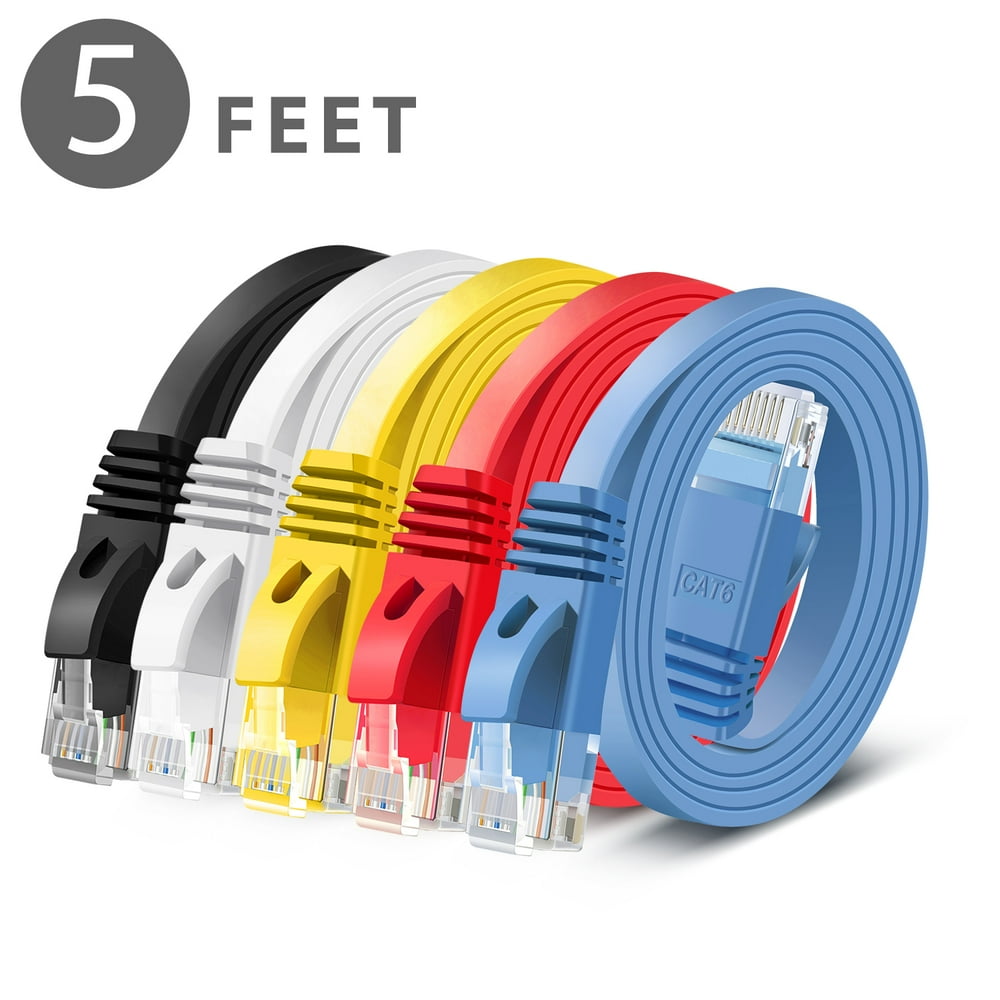 Cable Cat 6 Flat Cable, Cat 6 Cable 5 ft, Flat Wire
