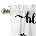 thumbnail image 4 of Text Bless Curtain Valances Set Our Home and Who Enter White Backdrop Kitchen Curtains 24&nbsp;inch Length Rod Pocket Valance and Tiers 3 Piece Set Small Bedroom Bathroom Laundry Decor, 4 of 9