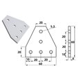 thumbnail image 1 of 5 Hole Joint Plate Corner Angle Plate Support Connection Strip for3030 4040 2020, 1 of 1