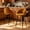 Orange, variant on 2 Pcs Cloud Bubble Back Bar Height Bar Stool, Velvet Upholstered Bar Chair, Matte Metal Legs, Ergonomic Padded Breakfast Stool with Footrest for Kitchen Island & Home Bar