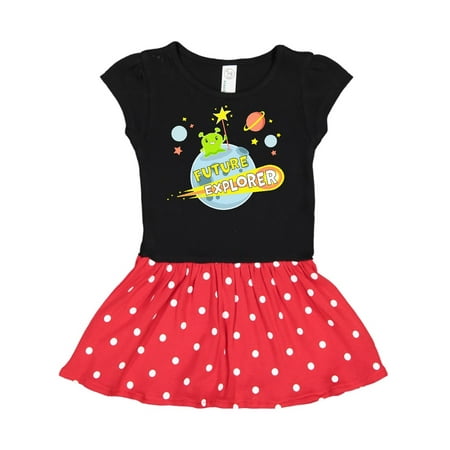 

Inktastic Future Explorer Alien in Outer Space Gift Toddler Girl Dress