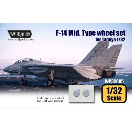 Wolfpack 1:32 F-14 Tomcat Mid Type Wheel Set for Tamiya Kit - Resin