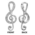 thumbnail image 4 of Elegante broche de solapa con forma de nota musical con diamantes de imitación, ideal para hombres y mujeres. Broche de moda para trajes y camisas. Broche con temática musical., 4 of 7