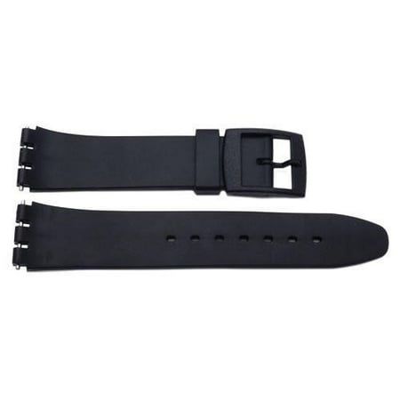 Swatch Replacement Black Mens 17mm Plastic Watch Band