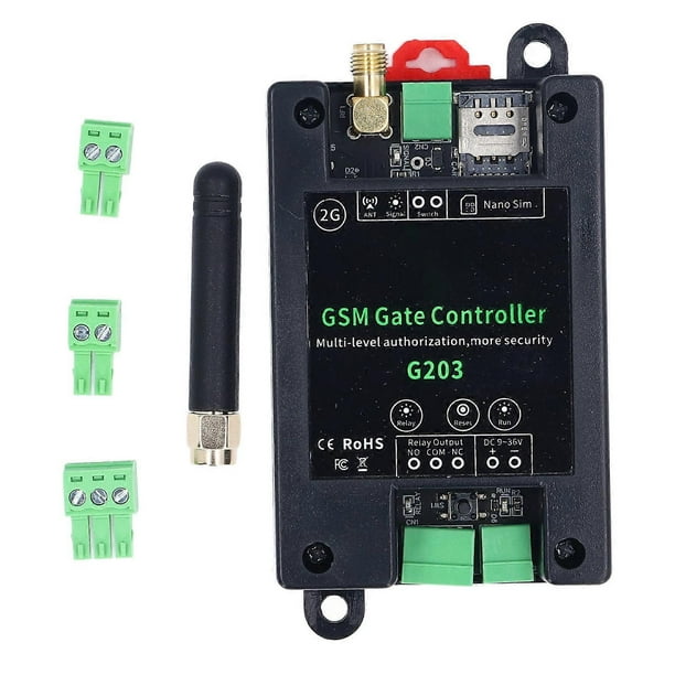 GSM Gate Opener 2G Phone Call SMS APP Control 0‑9999s Delay Closure GSM Remote Switch Door Opener DC9‑36V 1A