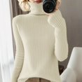 thumbnail image 1 of MKLEKYY Collants pour Femmes Décontractés Couleur Unie Bas Slim Col Haut Tricoté Manches Longues, 1 of 1