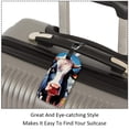thumbnail image 3 of Square 2Pack PU Leather Cartoon Cow Cruise Luggage Tag with Privacy Cover and Name ID Tag for Travel Handbags Backpacks Luggage Tags, 3 of 6