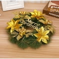 thumbnail image 3 of Guirnalda de Flor de Pascua Ganfancp Feliz Fiesta de Navidad 1 Corona, 3 of 7