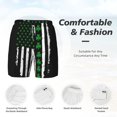 thumbnail image 3 of Men's 2 in 1 Swim Trunks with Compression Liner St. Patrick'S Day Irish America Flag Quick Dry Beach Shorts, 3 of 6