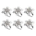 thumbnail image 4 of 6pcs Silver Snowflake Design Napkin Rings Sparkling Rhinestone Napkin Buckles Metal Napkin Holders Christmas Dinning Table Setting Decoration for Christmas Party Table, 4 of 7
