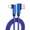 Blue, variant on Type C Data Cable With Double Bend Ends And Fabric Weave Durability 90 Degree Elbow For Phones Electronics