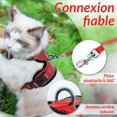 thumbnail image 3 of Arnés para gatos Correa para perros pequeños Arnés ajustable para gatitos (rojo S) Collar reflectante para gatos Chaleco transpirable para conejos, gatos europeos, Maine Coon, personas Rojo Verde Cocina, Decoración y Otros, 3 of 5
