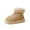 Khaki, variant on KEGIRLOM Women's Fashionable Casual Versatile Short-Top Closed-Heel Shoes Stylish Fall And Winter Snow Boots Boots. Khaki Size 9