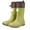 Green, variant on Rain Boots For Men Women Comfortable Mid High Calf Rubber Outdoor Hiking Camping Adventure Footwear Rain Shoes,Black,Big Kids_2.5