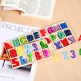 thumbnail image 4 of 1 Set Wooden Letters Numbers Colored Wooden Letters Spelling Letters Early Learning Supplies, 4 of 5