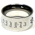 thumbnail image 4 of Stainless Steel "My Pride and Joy" Pet Paw Print Ring - Memorial Jewelry Gift size 8, 4 of 4