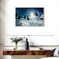 thumbnail image 3 of Elephant Stock Snowboarding Wall Art - Horizontal Canvas Wall Art - Living Room Wall Decor - Sports Canvas - Purple And Teal Decor - 30" x 20", 3 of 8