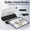 thumbnail image 5 of KVTVOU iPad Pro 11 Inch 4th/3rd/2nd/1st Generation Case 2022 2021 2020 2018, Clear Cover with Pencil Holder, Auto Wake/Sleep, Tri-fold Stand, Black, 5 of 9