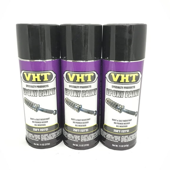 VHT SP650-3 PACK GLOSS BLACK Epoxy Paint. Rust and Salt Resistant - 11 oz