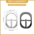thumbnail image 2 of Uxcell Single Prong Belt Buckle, Metal Center Bar Oval Replacement Buckle for Belt Purse Making Leather Hardware Black/Silver 3/4 Inch, 2 of 6