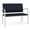 Navy, variant on Newport Reception Waiting Room 2-Seat Loveseat / Silver Steel / Light Gray