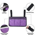 thumbnail image 4 of Wheelchair Side Bag,Wheelchair Pouch Side Pocket,Armrest Storage Accessories Attachments Hand Free Bags for Wheelchair, Walkers Suit for Adults Seniors, 4 of 9