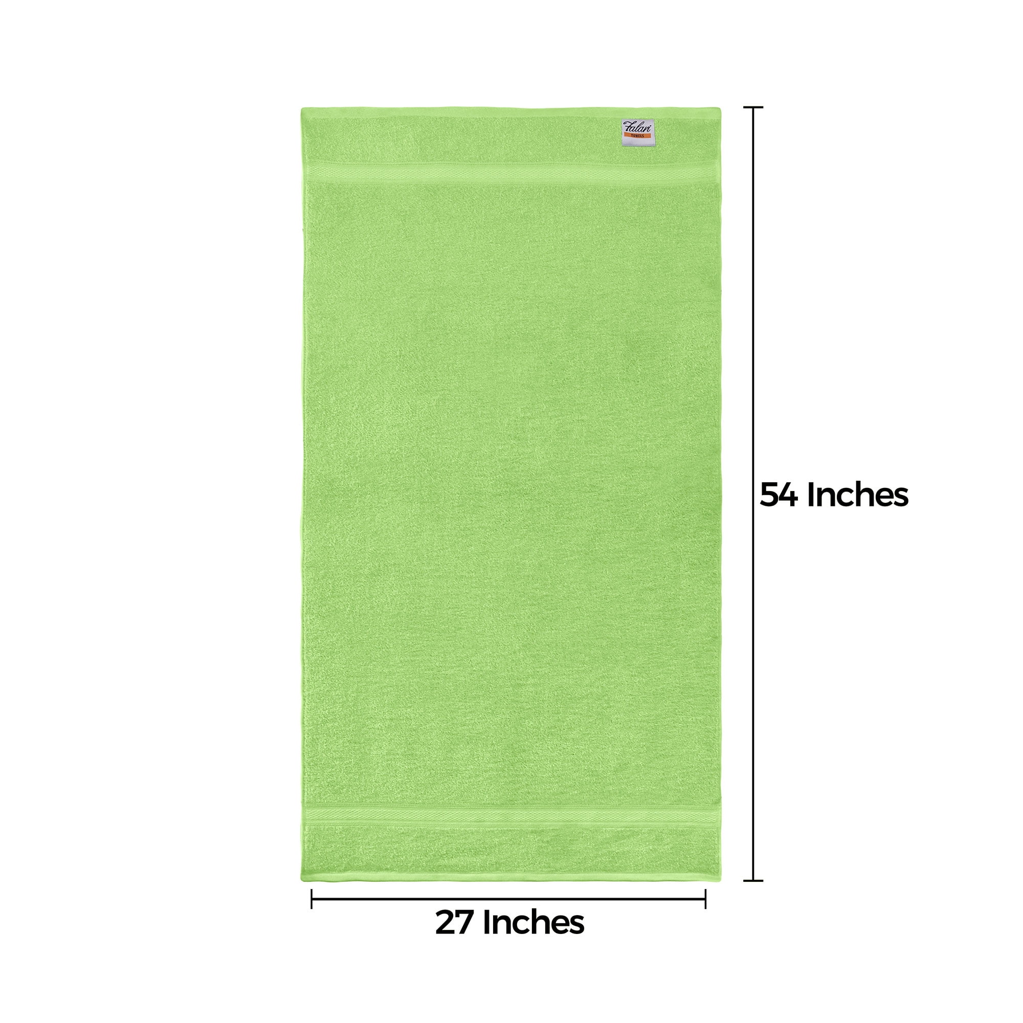 Falari Premium Bath Towel Set 100% Ring Spun Cotton Towels for Home Hotel Spa Extra Large 27x54 Maximum Softness and Absorbency 4-Pack Green