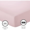 thumbnail image 5 of American Home Collection Bamboo Viscose Sheet Set - Silky Soft, Cooling for Hot Sleepers - 18 Inches Deep Pocket - Premium Sateen Finish - Full, Pink, 5 of 9