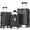 Black, variant on SOBREMESA 3 Piece Hardshell Luggage Set, Lightweight Suitcase with TSA Lock & Double Spinner Wheels, Expandable ABS+PC Travel Luggage for Women and Men, Pink