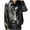 Black-12, variant on Women's Faux Leather Jackets & Coats Button Down Lapel Lightweight Bomber Jacket Punk Avant-Garde Motorcycle Jacket