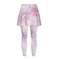 thumbnail image 4 of FUIALDOLG Bling Cherry Blossom Tennis Skit with Leggings Women Athletic Skirt with Leggings Aesthetic Floral Ruffle Flared Tennis Skorts,Size M, 4 of 7